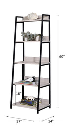 ACME 92674 Wendral Bookshelf (5-Tier, 23"L), Natural & Black  2