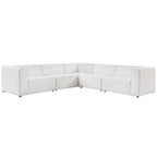 Modway EEI-4795 Mingle 5-Piece Vegan Leather Sectional Sofa