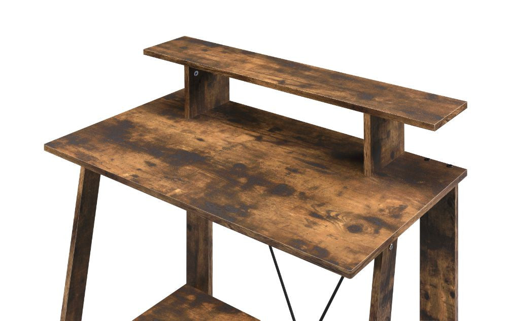 ACME 92730 Nypho Writing Desk, Weathered Oak & Black Finish