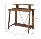 ACME 92730 Nypho Writing Desk, Weathered Oak & Black Finish