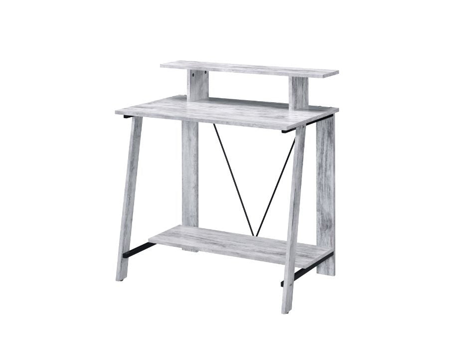 ACME 92732 Nypho Writing Desk, Antique White & Black Finish