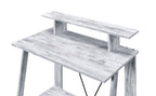 ACME 92732 Nypho Writing Desk, Antique White & Black Finish