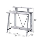 ACME 92732 Nypho Writing Desk, Antique White & Black Finish