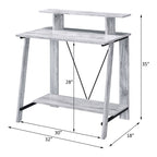 ACME 92732 Nypho Writing Desk, Antique White & Black Finish