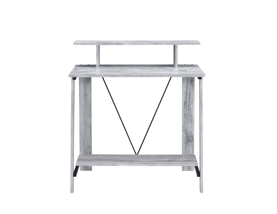 ACME 92732 Nypho Writing Desk, Antique White & Black Finish