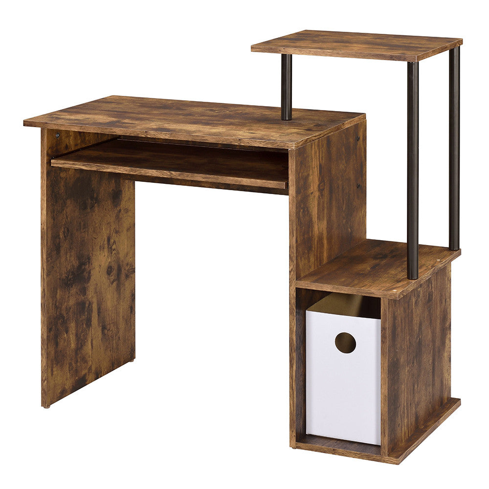 ACME 92760 Lyphre Computer Desk, Weathered Oak & Black Finish