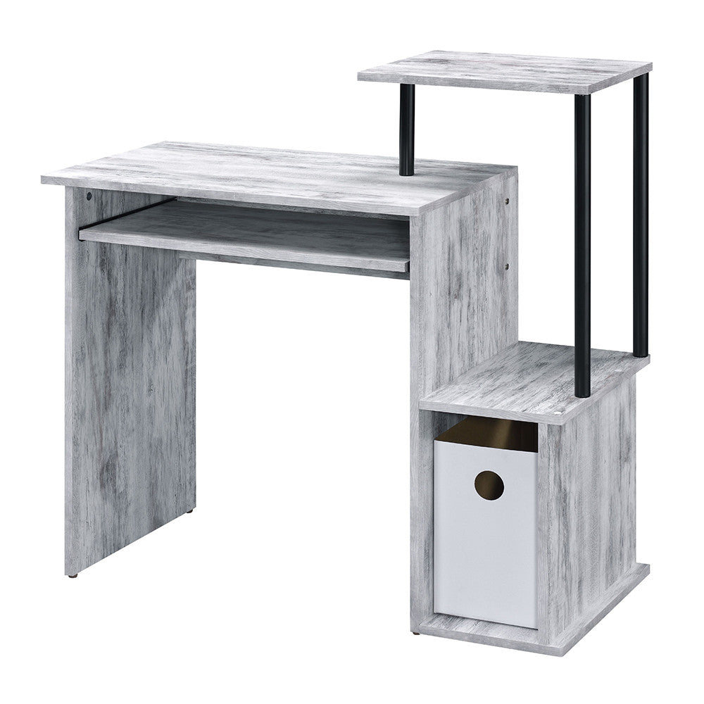 ACME 92762 Lyphre Computer Desk, Antique White & Black Finish