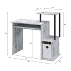 ACME 92762 Lyphre Computer Desk, Antique White & Black Finish