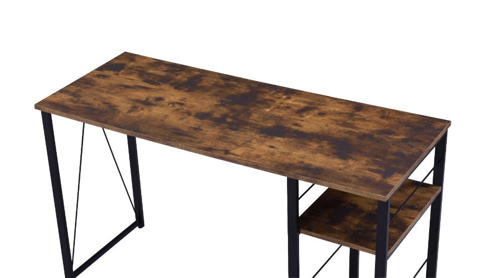 ACME 92765 Vadna Writing Desk, Weathered Oak & Black Finish  1