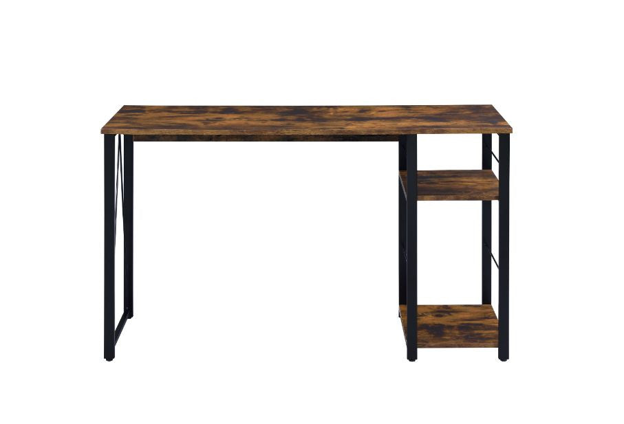 ACME 92765 Vadna Writing Desk, Weathered Oak & Black Finish  2