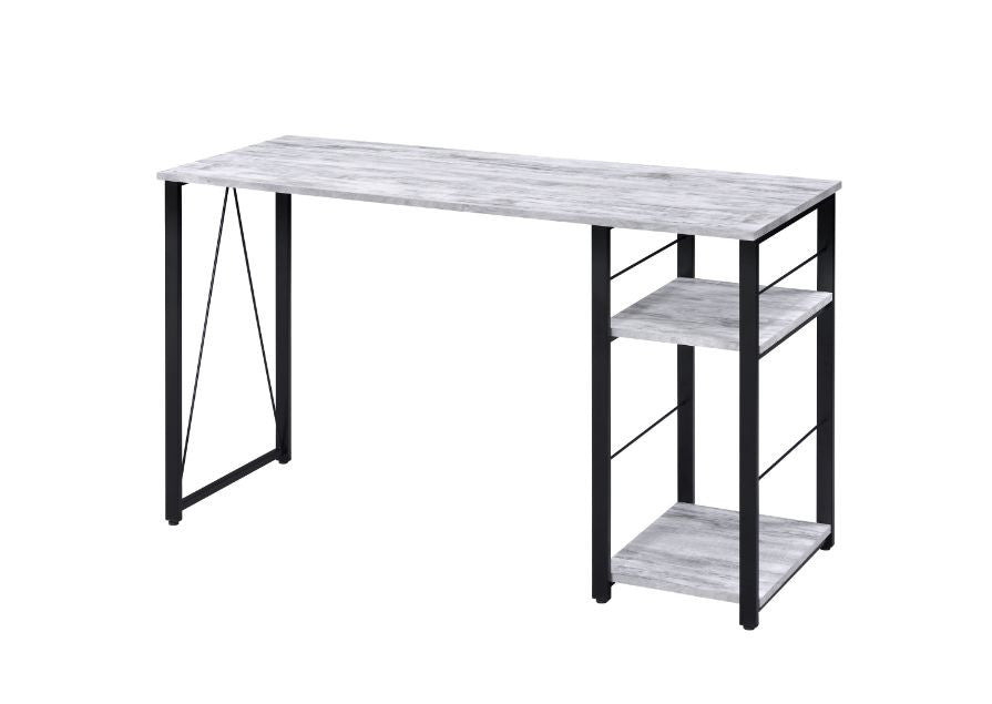 ACME 92767 Vadna Writing Desk, Antique White & Black Finish