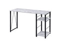 ACME 92767 Vadna Writing Desk, Antique White & Black Finish