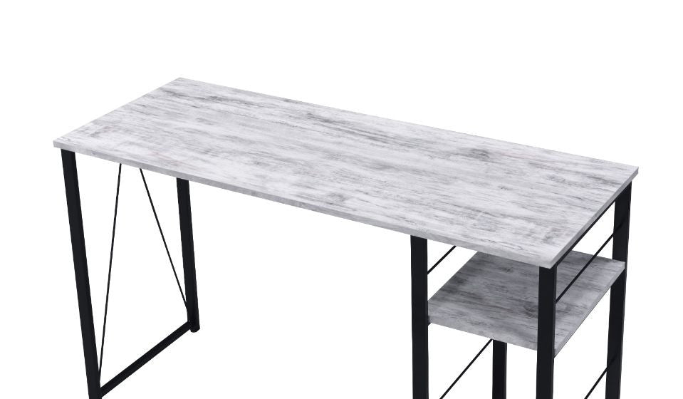 ACME 92767 Vadna Writing Desk, Antique White & Black Finish  1
