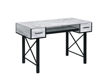 ACME 92797 Settea Computer Desk, Antique White & Black Finish