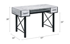ACME 92797 Settea Computer Desk, Antique White & Black Finish