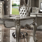 ACME 92822 Versailles Executive Chair with Swivel & Lift, Silver PU & Antique Platinum