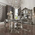 ACME 92822 Versailles Executive Chair with Swivel & Lift, Silver PU & Antique Platinum  5