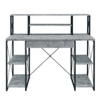 ACME 92875 Amiel Music Recording Studio Desk, Faux Concrete & Black