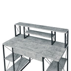 ACME 92875 Amiel Music Recording Studio Desk, Faux Concrete & Black