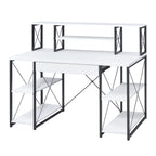 ACME 92879 Amiel Music Recording Studio Desk, White & Black