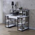 ACME 92879 Amiel Music Recording Studio Desk, White & Black