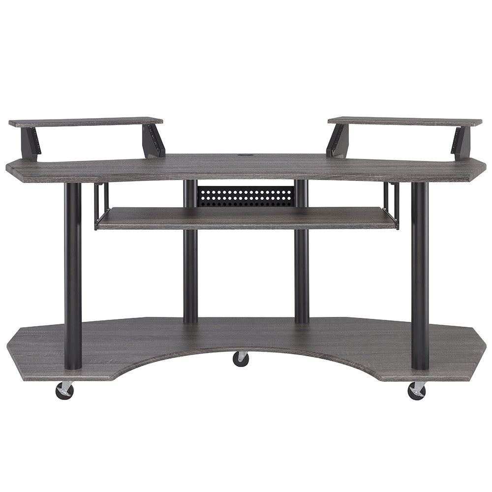 ACME 92890 Eleazar Music Recording Studio Desk, Black Oak