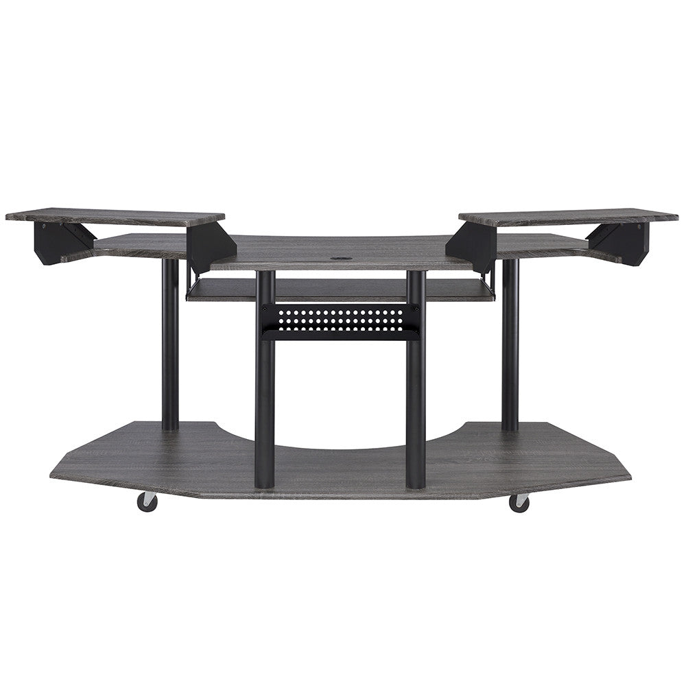 ACME 92890 Eleazar Music Recording Studio Desk, Black Oak