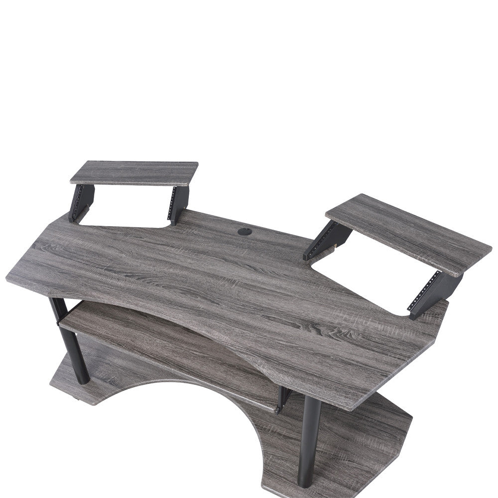 ACME 92890 Eleazar Music Recording Studio Desk, Black Oak