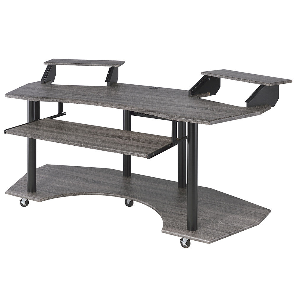 ACME 92890 Eleazar Music Recording Studio Desk, Black Oak