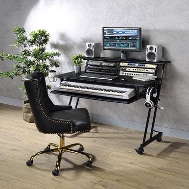 ACME 92900 Suitor Music Recording Studio Desk, Black