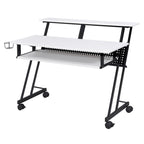 ACME 92902 Suitor Music Recording Studio Desk, White & Black
