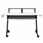 ACME 92902 Suitor Music Recording Studio Desk, White & Black