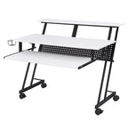 ACME 92902 Suitor Music Recording Studio Desk, White & Black