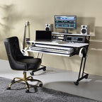 ACME 92902 Suitor Music Recording Studio Desk, White & Black