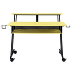 ACME 92904 Suitor Music Recording Studio Desk, Yellow & Black