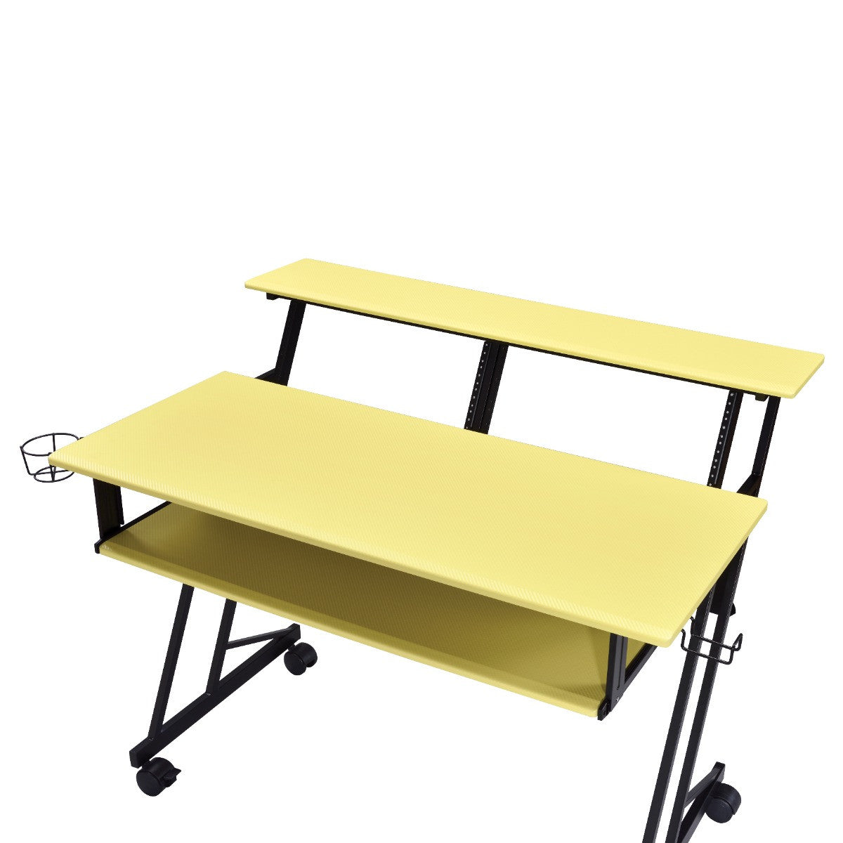 ACME 92904 Suitor Music Recording Studio Desk, Yellow & Black