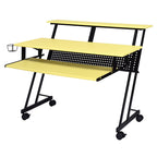 ACME 92904 Suitor Music Recording Studio Desk, Yellow & Black