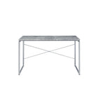 ACME 92905 Jurgen Desk, Faux Concrete & Silver