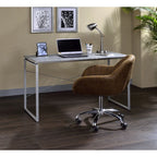 ACME 92905 Jurgen Desk, Faux Concrete & Silver