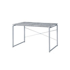 ACME 92905 Jurgen Desk, Faux Concrete & Silver