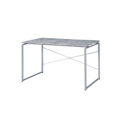 ACME 92905 Jurgen Desk, Faux Concrete & Silver