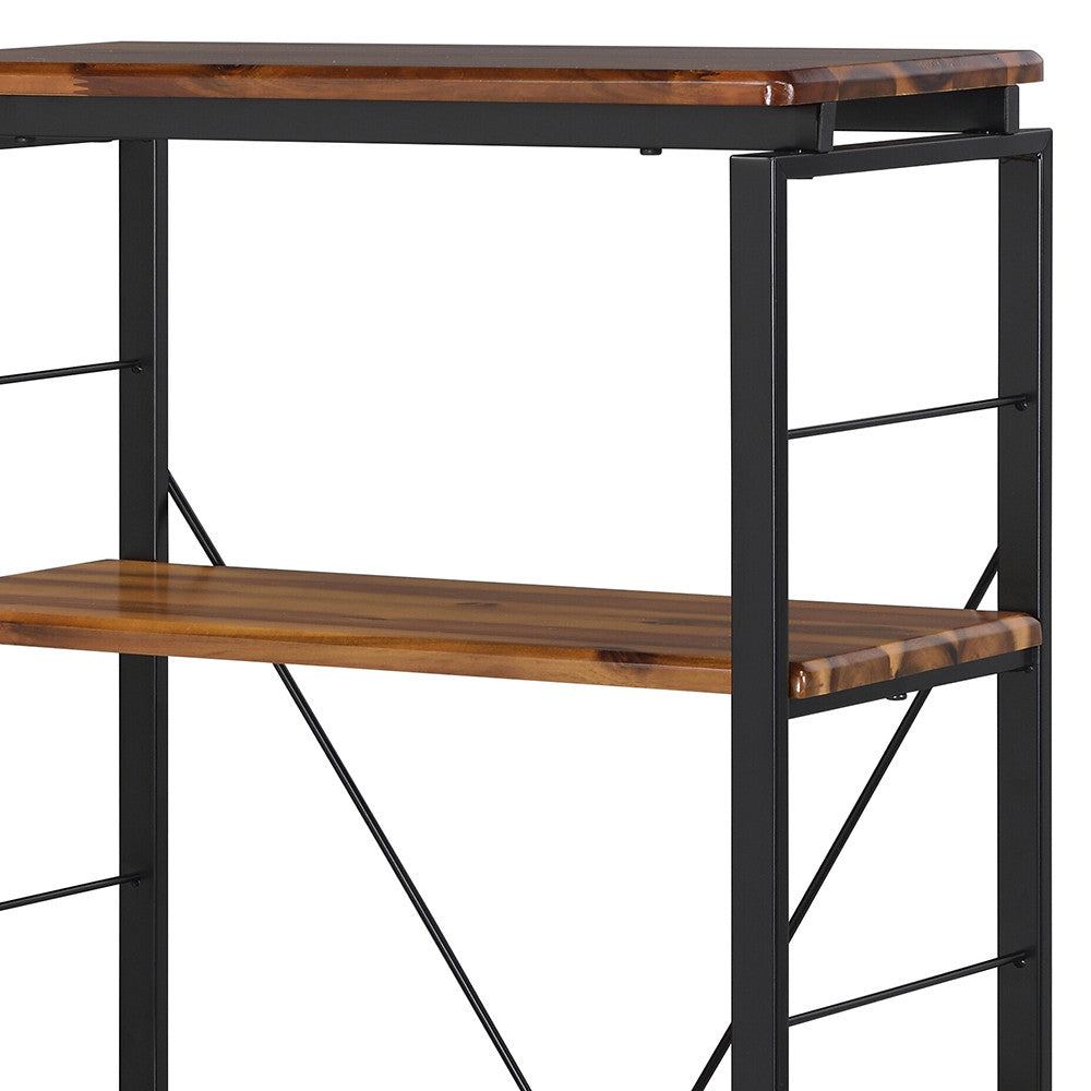 ACME 92912 Jurgen Bookshelf, Oak & Black