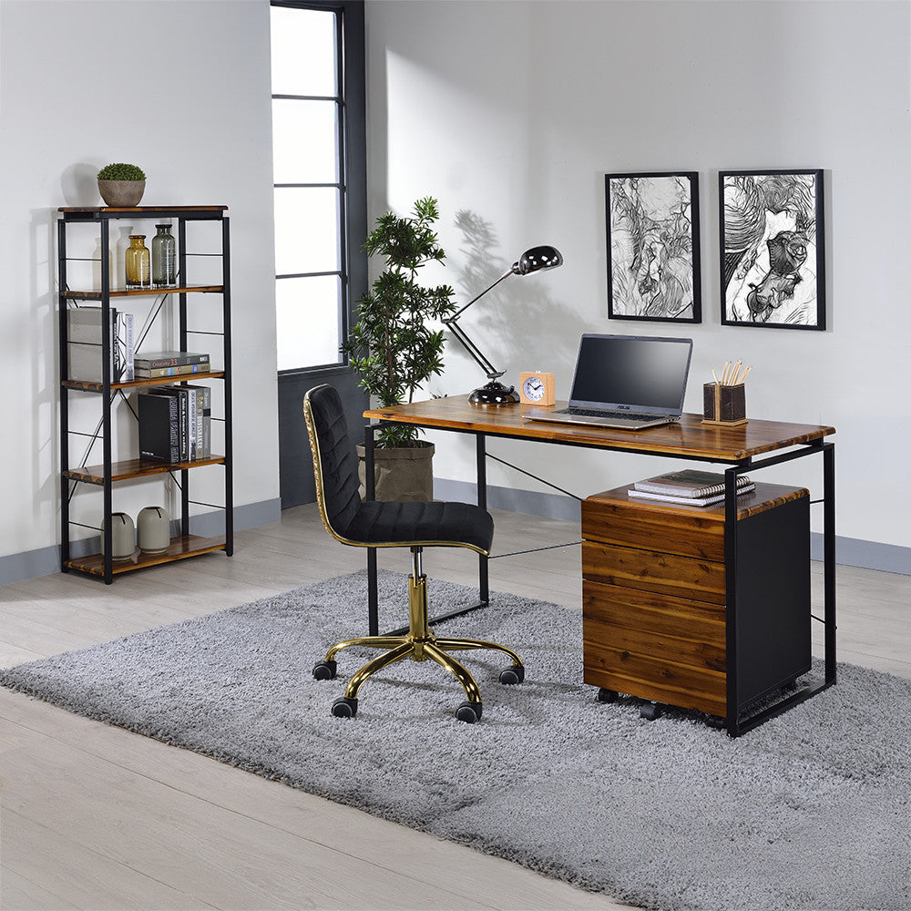 ACME 92912 Jurgen Bookshelf, Oak & Black
