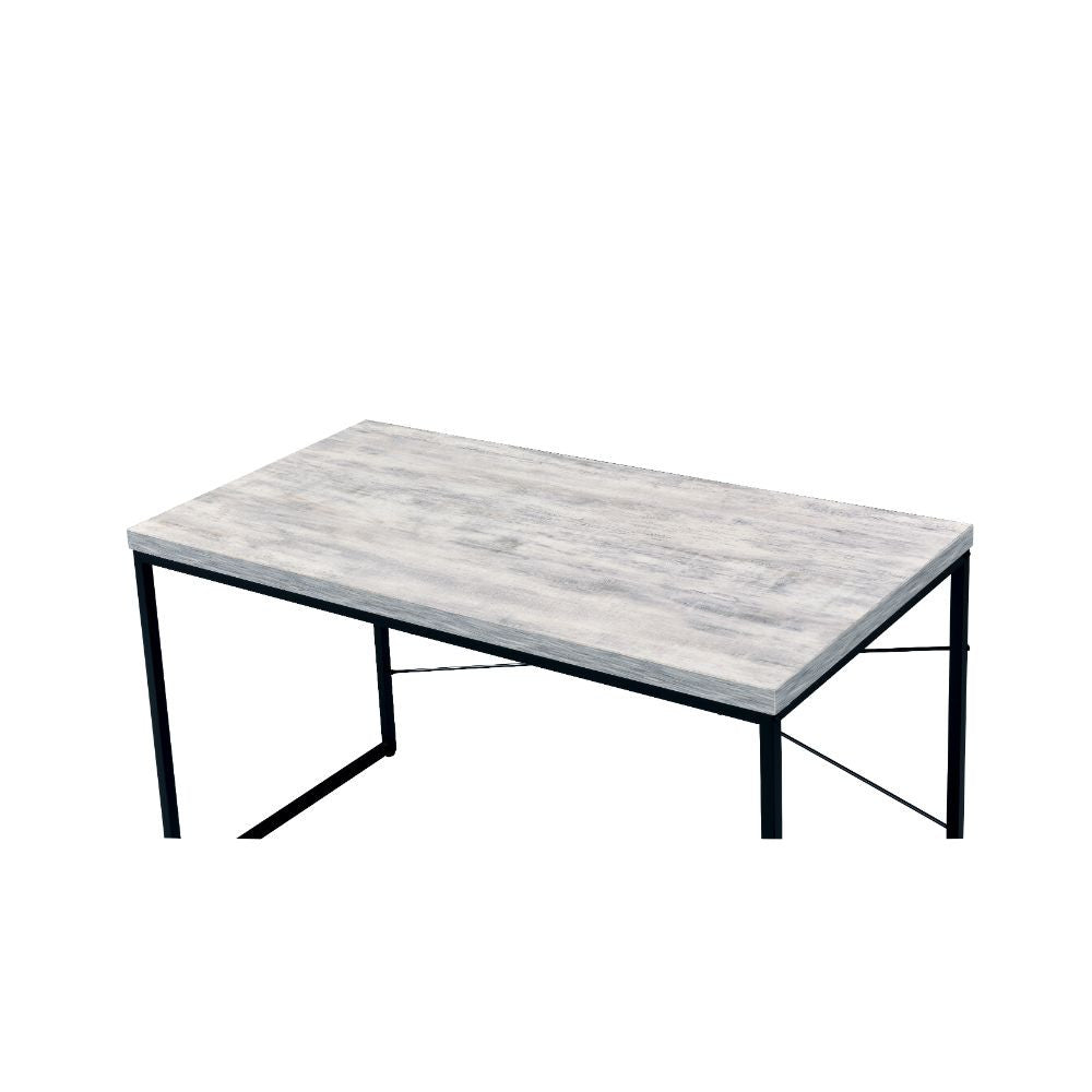 ACME 92915 Jurgen Desk, Antique White & Black
