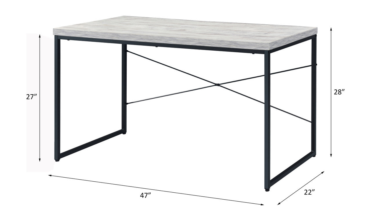 ACME 92915 Jurgen Desk, Antique White & Black