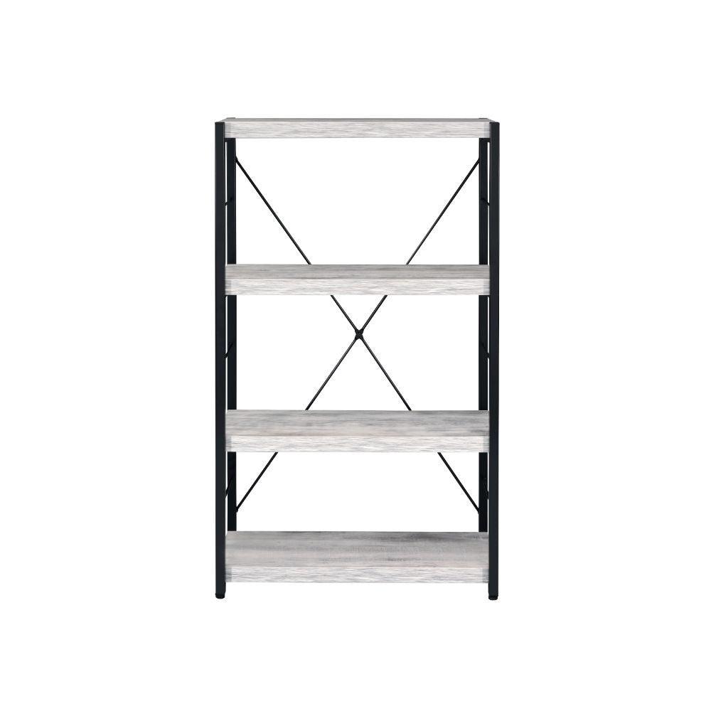 ACME 92917 Jurgen Bookshelf, Antique White & Black