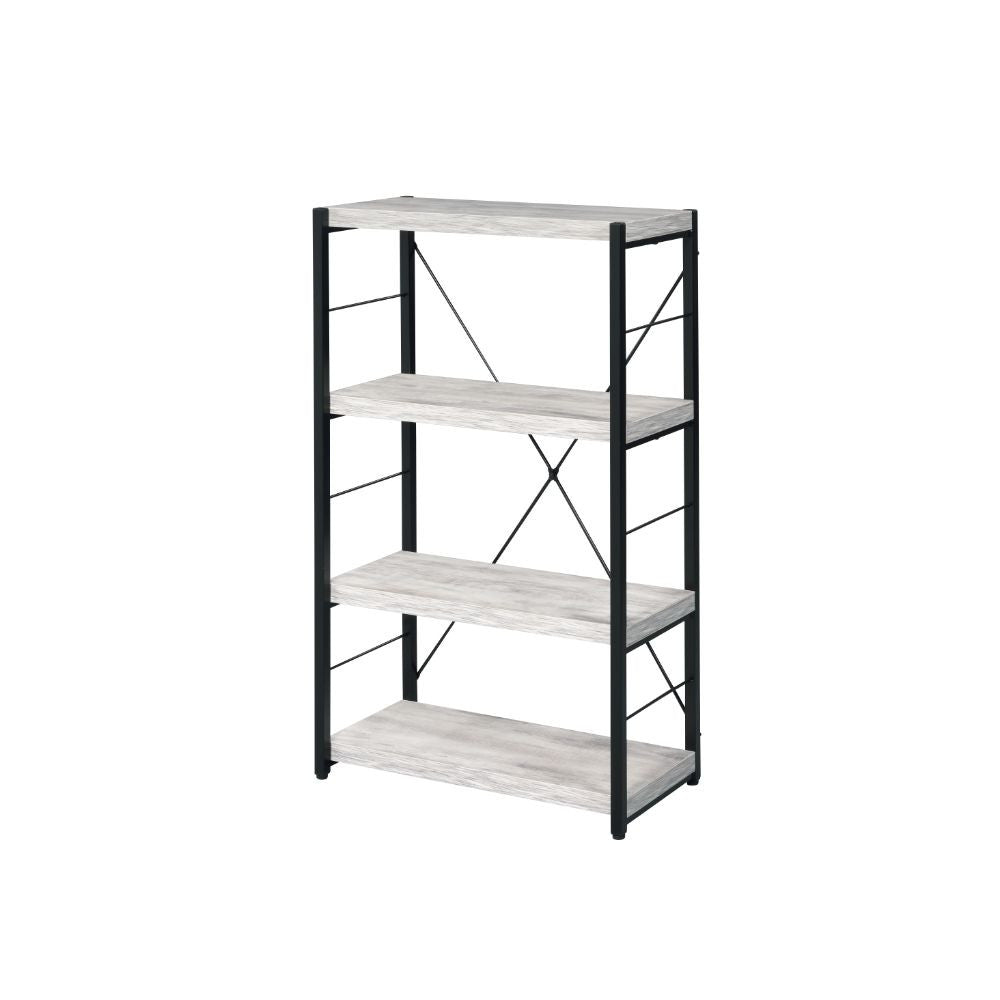 ACME 92917 Jurgen Bookshelf, Antique White & Black