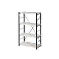 ACME 92917 Jurgen Bookshelf, Antique White & Black