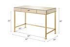 ACME 92977 Canine Writing Desk, Smoky Mirrored and Champagne Finish