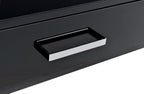 ACME 93045 Coleen Built-in USB Port Writing Desk, Black High Gloss & Chrome Finish
